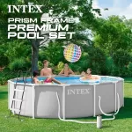 INTEX Prism Frame 14ft x 42in Premium Above Ground Pool Set with Filter Pump