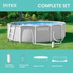 INTEX Prism Frame 14ft x 42in Premium Above Ground Pool Set with Filter Pump - Image 5