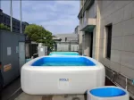 IPOOLGO Rectangular Pool With Electric Air Pump & Repair Kit
